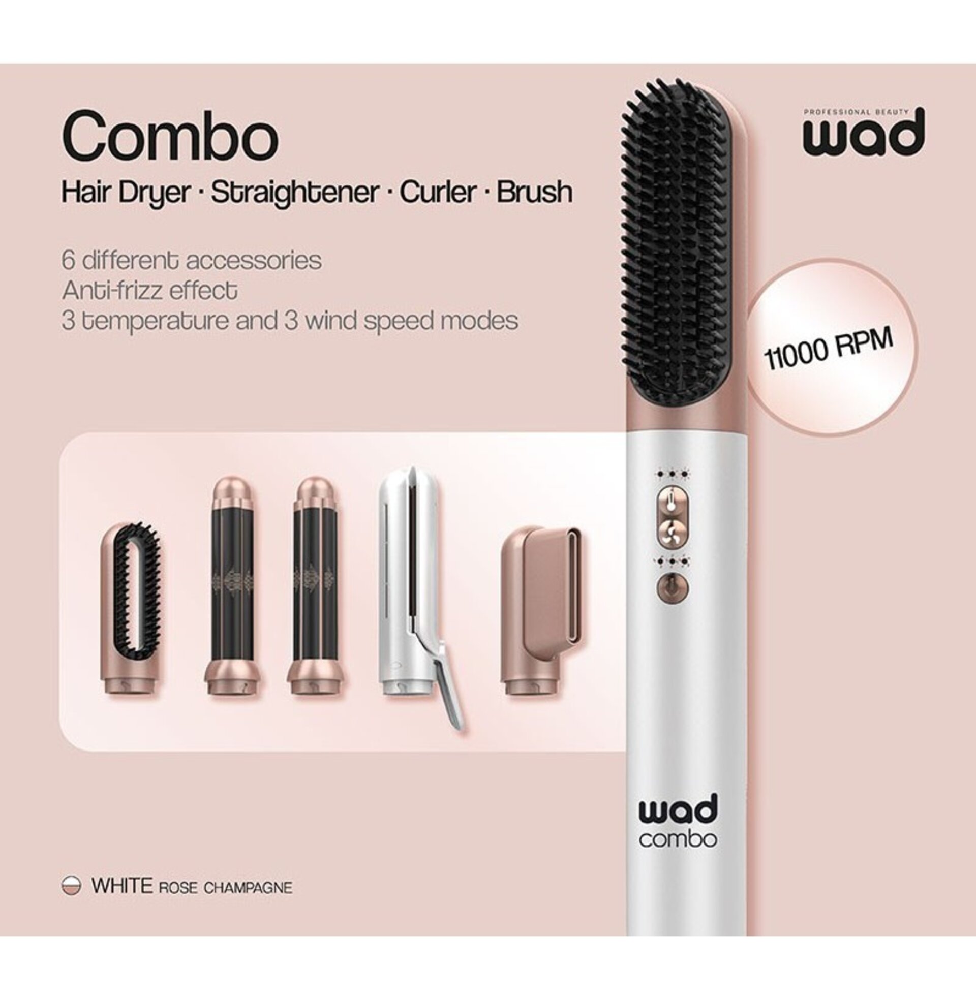 WAD PROFESSIONAL Combo 6 en 1 HAIR DRYER - 2