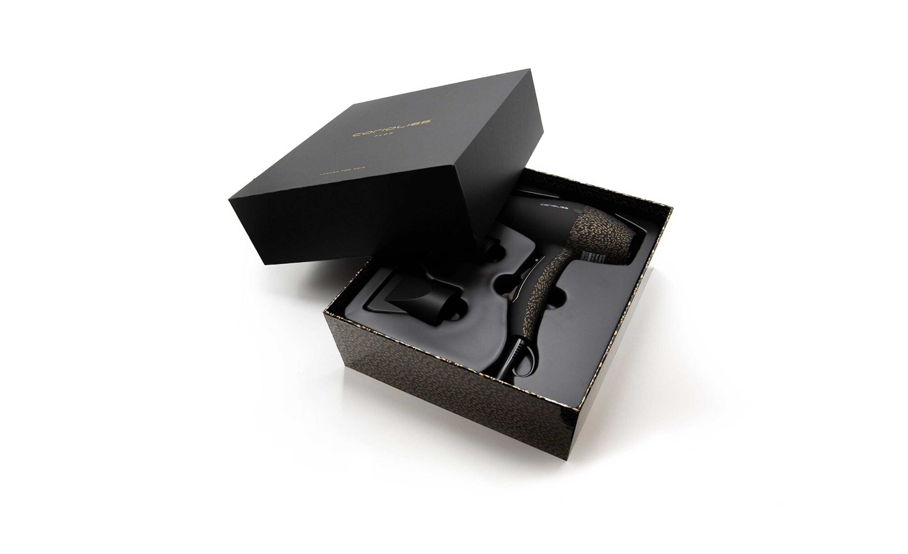 CORIOLISS Secador Flow Dc Black Leopard Gold Soft Touch - 4