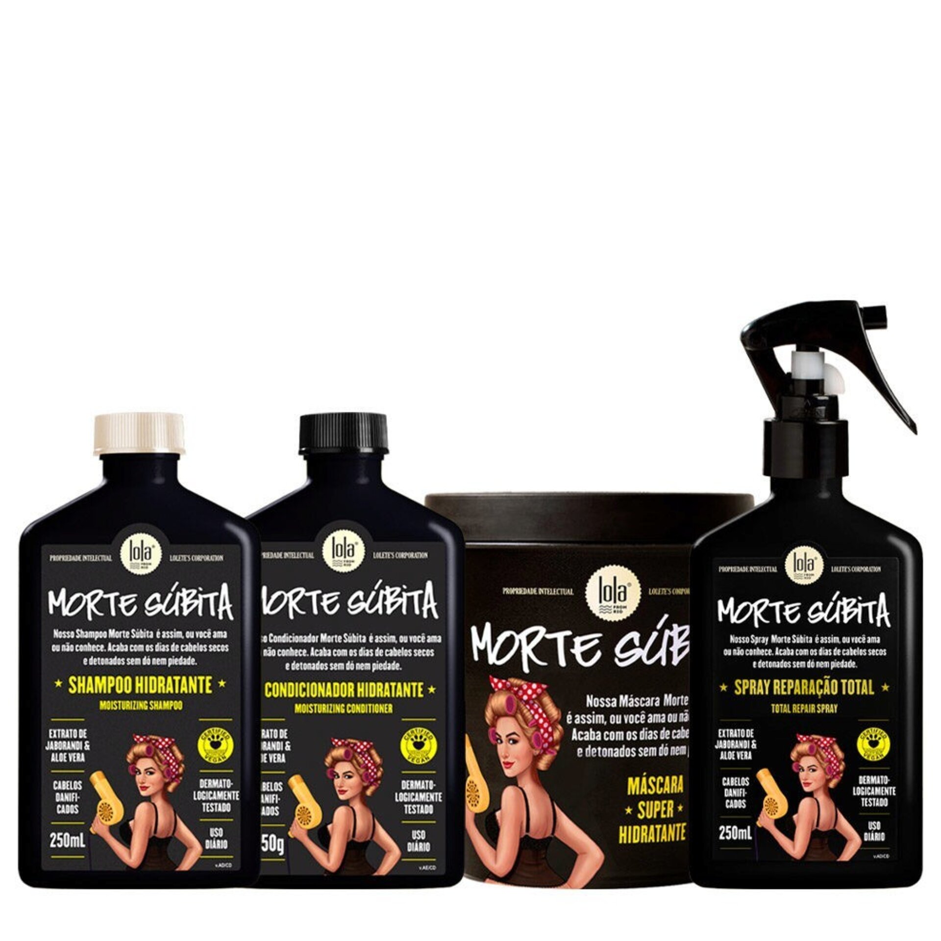 LOLA COSMETICS Morte Súbita Pack Shampoo, Conditioner, Mask y Spray - 1