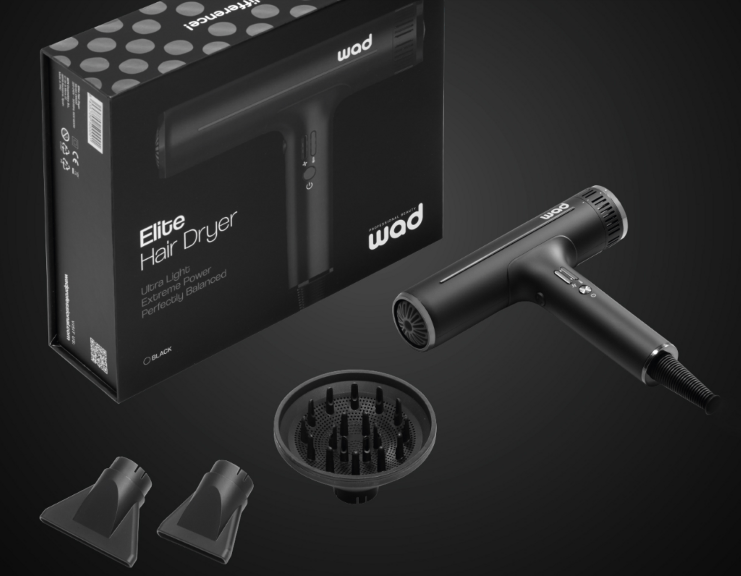 WAD ELITE Negro Secador profesional - 4