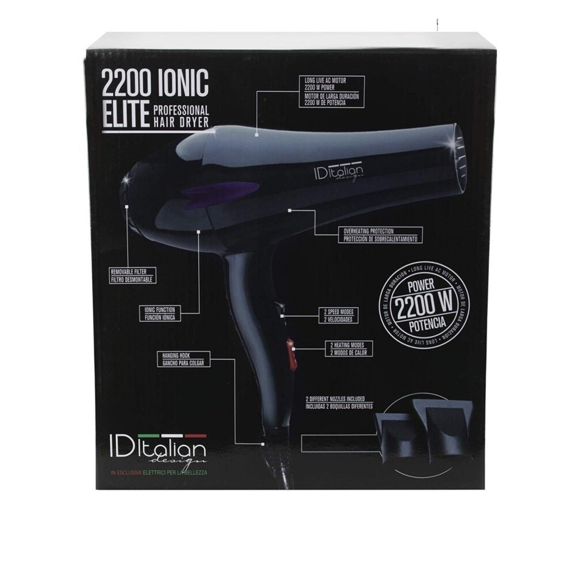 ITALIAN DESIGN Secador Professional Ionic Elite 2200 - 2